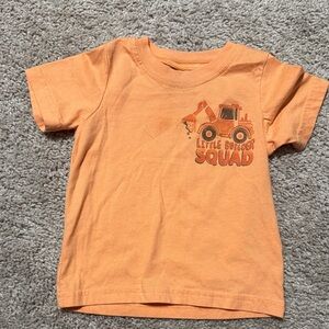 Little Bulldozer Squad Orange Toddler Tee